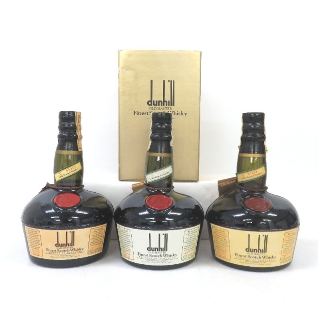 未開封 Dunhill【ダンヒル】 オールドマスター 3本セット 750ml 箱付 人気定番の 食品/飲料/酒