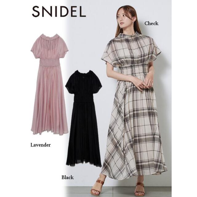 SNIDEL ウエストマークシアーシフォンワンピース