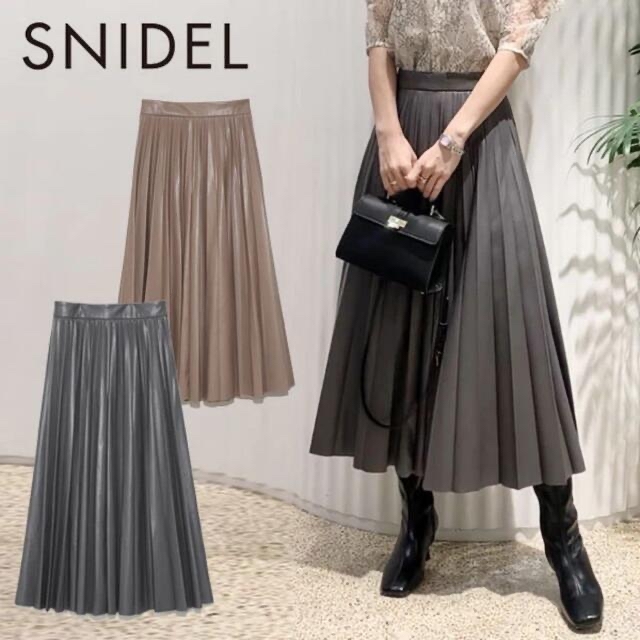 期間限定値下げ‼︎【超美品】snidel レザープリーツスカート