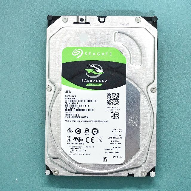 PCパーツSeagate BarraCuda 3.5 4TB 内蔵型HDD② ほぼ新品