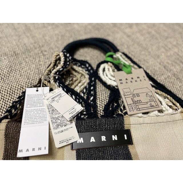 Marni(マルニ)のMARNI MARKET マルニ ハンモックバッグ　アイボリーブルー レディースのバッグ(トートバッグ)の商品写真