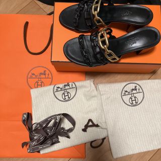 Hermes - HERMESエルメス シェーヌダンクルモチーフ ミュールサンダル