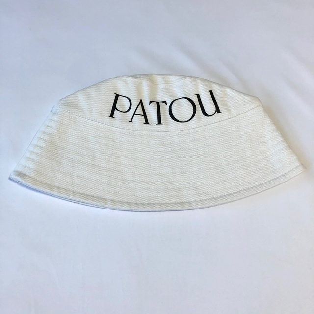 [新品未着用] Patou ロゴ バケットハット ホワイト M/L