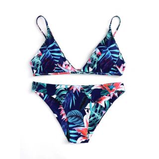 Jungle Leaf Triangle Bikini Set (S)(水着)