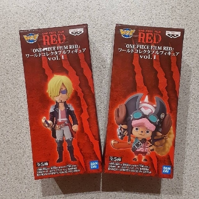 ONE PIECE(ワンピース)の<値下げしました！>ワンピース ワーコレ FILM RED サンジ チョッパー エンタメ/ホビーのフィギュア(アニメ/ゲーム)の商品写真