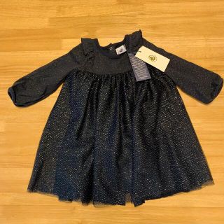 プチバトー(PETIT BATEAU)の新品　プチバトー　ノエルコレクション　チュールワンピース　18m 81cm(ワンピース)