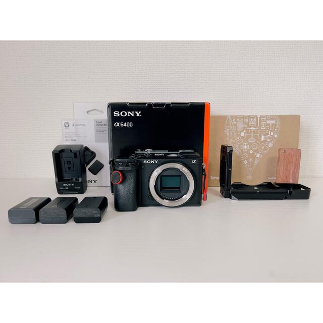 美品】SONY α6400 ボディのみ L型プレート、チャージャー付