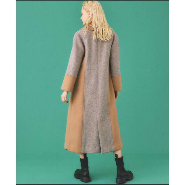 新品未使用 カラーブロックロングコート INella イネラ | www