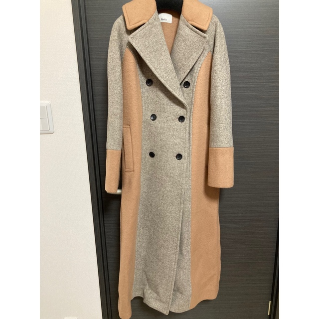 新品未使用 カラーブロックロングコート INella イネラ | www