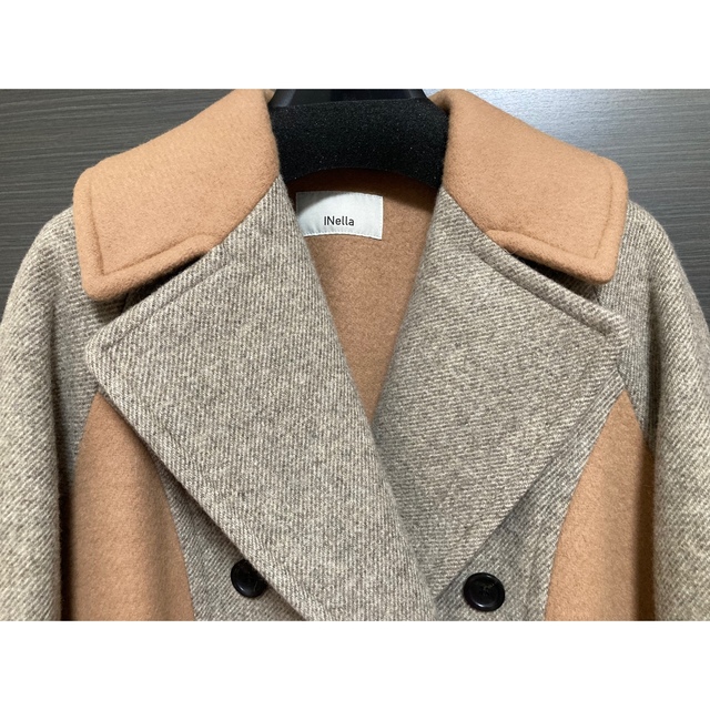 新品未使用 カラーブロックロングコート INella イネラ | www