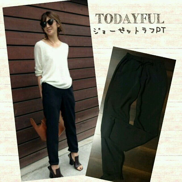 TODAYFUL ジョーゼットラフパンツ