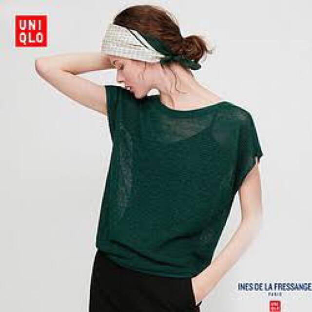 UNIQLO(ユニクロ)のUNIQLO×イネス リネンブレンドフレンチスリーブセーター レディースのトップス(ニット/セーター)の商品写真