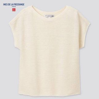 ユニクロ(UNIQLO)のUNIQLO×イネス リネンブレンドフレンチスリーブセーター(ニット/セーター)