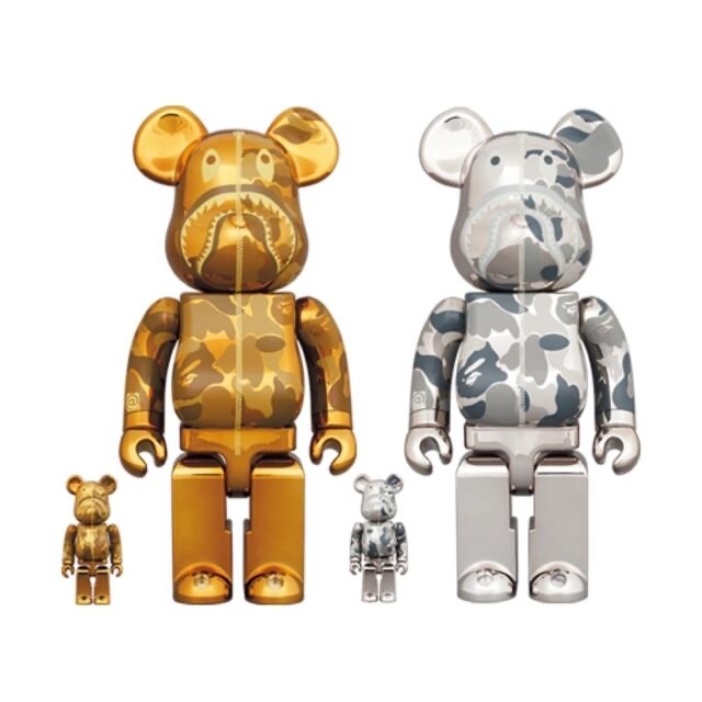 BE@RBRICK BAPE(R) CAMO SHARK 100％ & 400％ エンタメ/ホビーのフィギュア(その他)の商品写真