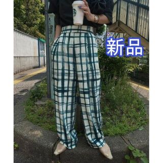 アメリヴィンテージ(Ameri VINTAGE)の新品 AMERI HAND CHECK LOOSE PANTS 正規品(カジュアルパンツ)