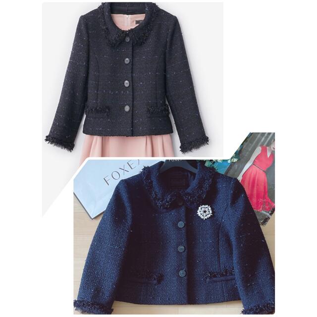 エクルベージュ 極美品!FOXEYツイードジャケット 38 Rene | www