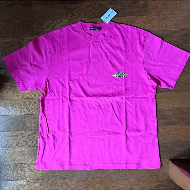 メンズ正規品　バレンシアガ  Tシャツ　ロゴ　ピンク　メンズ