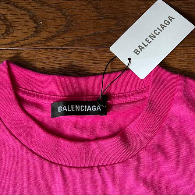 BALENCIAGA - 正規品 バレンシアガ Tシャツ ロゴ ピンク メンズ BALENCIAGA - 正規品 バレンシアガ Tシャツ ロゴ ピンク メンズ