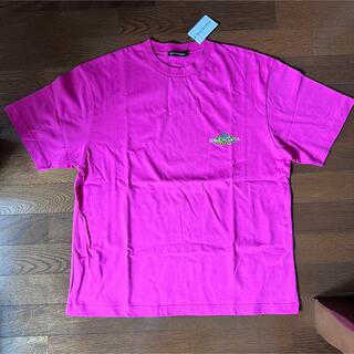 正規品　バレンシアガ  Tシャツ　ロゴ　ピンク　メンズ