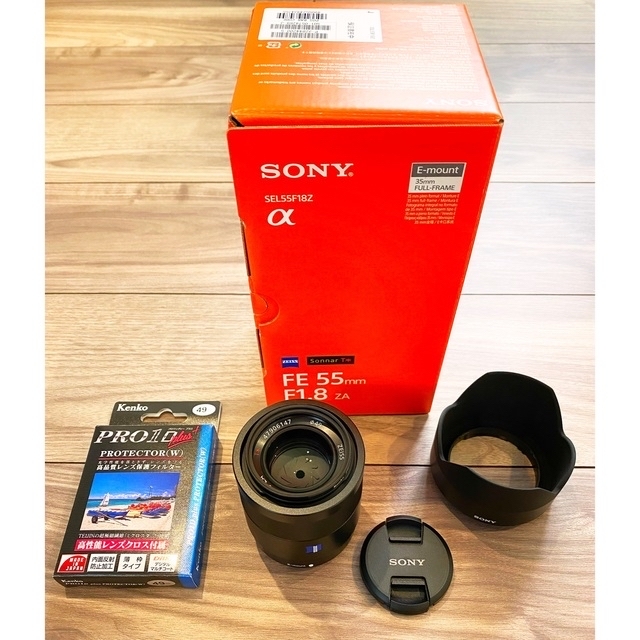 SONY(ソニー)のSonnar T* FE 55mm F1.8 ZA SEL55F18Z スマホ/家電/カメラのカメラ(レンズ(単焦点))の商品写真