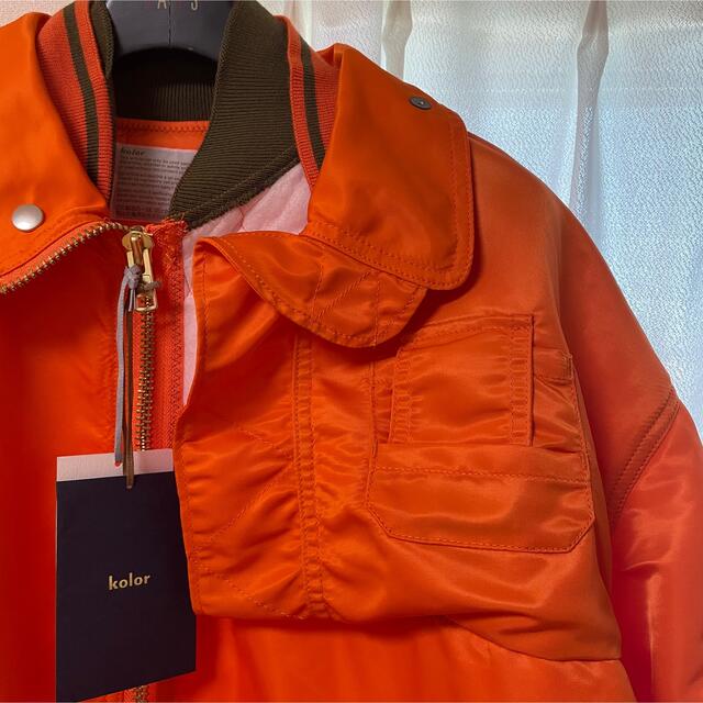 kolor(カラー)の【未使用】Kolor 22AW MA-1ブルゾン オレンジ メンズのジャケット/アウター(ブルゾン)の商品写真