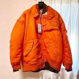 カラー(kolor)の【未使用】Kolor 22AW MA-1ブルゾン オレンジ(ブルゾン)