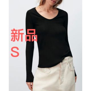 ザラ(ZARA)の新品ZARAセミシースルーTシャツSサイズ(Tシャツ/カットソー(七分/長袖))