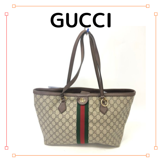 Gucci - グッチ 631685 GGスプリーム シェリーライン ミディアム トートバッグ