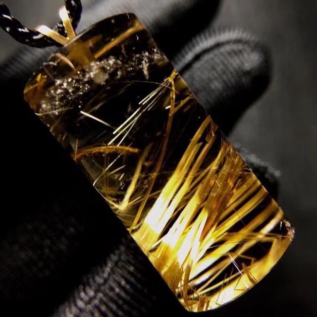 ⭐︎【天然】タイチンルチルクオーツ ペンダントトップ k18 11.5g