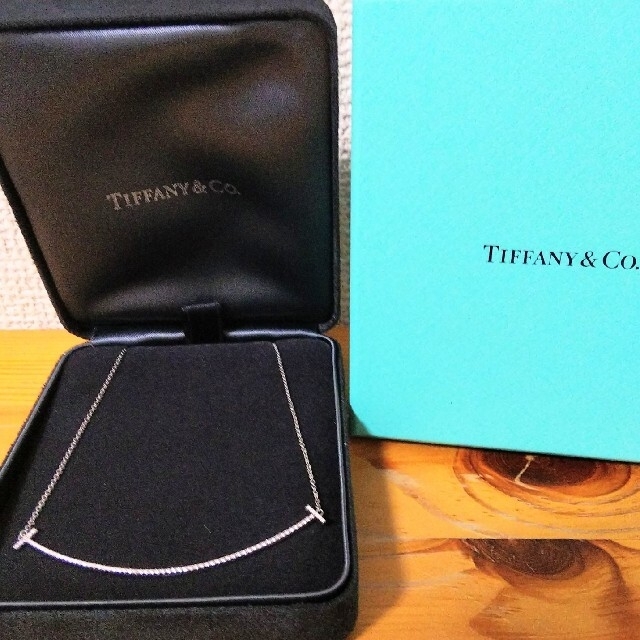 TIFFANYティファニーTスマイルWGラージダイヤペンダントネックレス