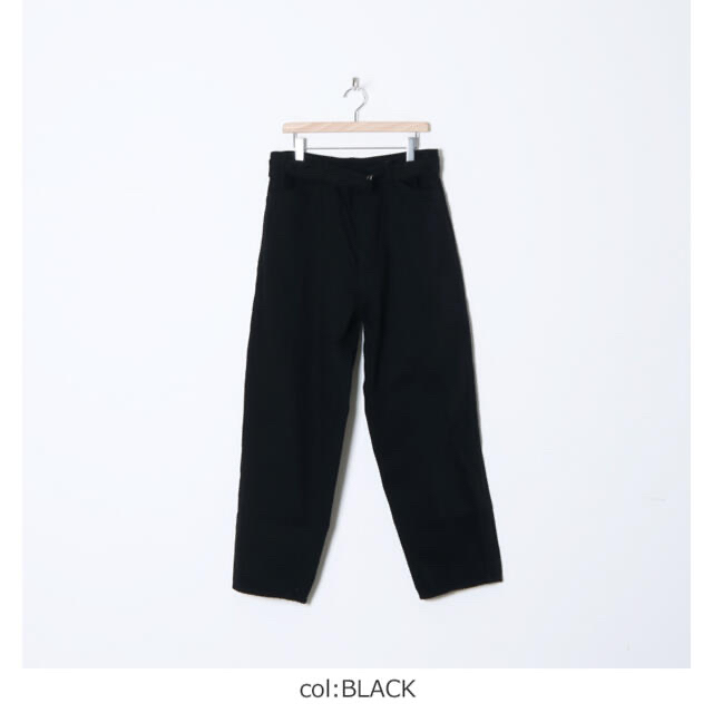 comoli デニム ベルテッドパンツ2022AW BLACK 1 cravnet.com.br