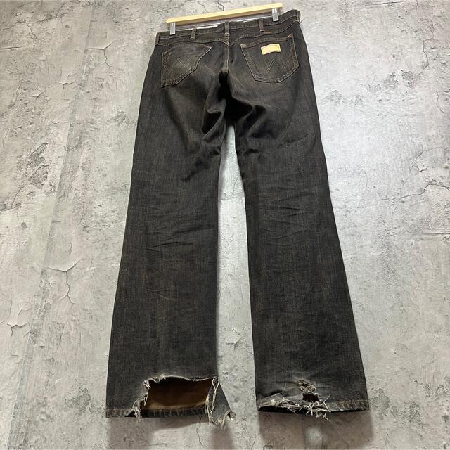 Wrangler - 【Wrangler】vintage ラングラー ボロボロ デニム Wrangler - 【Wrangler】vintage ラングラー ボロボロ デニム