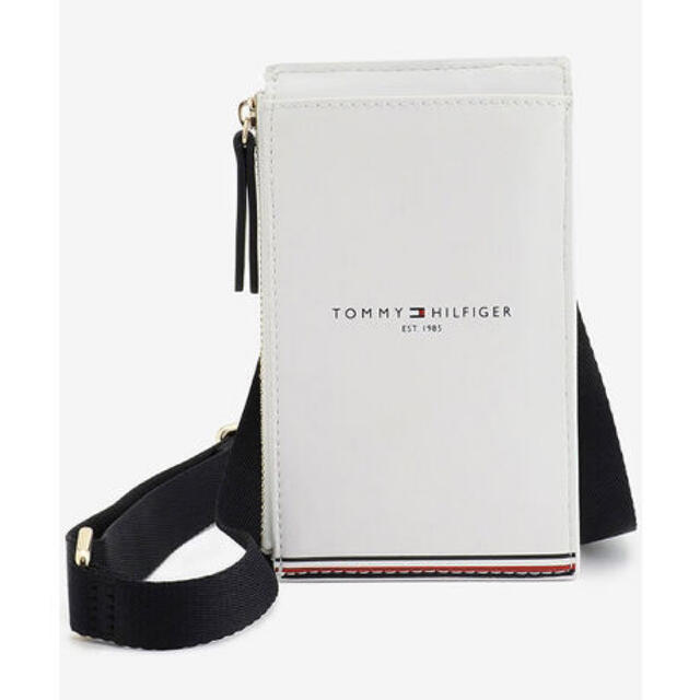 TOMMY HILFIGER(トミーヒルフィガー)のトミーヒルフィガー　TOMMY HILFIGER モバイルポシェット　ホワイト レディースのバッグ(ショルダーバッグ)の商品写真