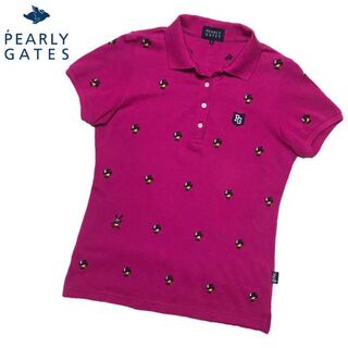 パーリーゲイツ(PEARLY GATES)のPEARLYGATES オズワルド コラボ 鹿の子 半袖 ポロシャツ パープル(ウエア)