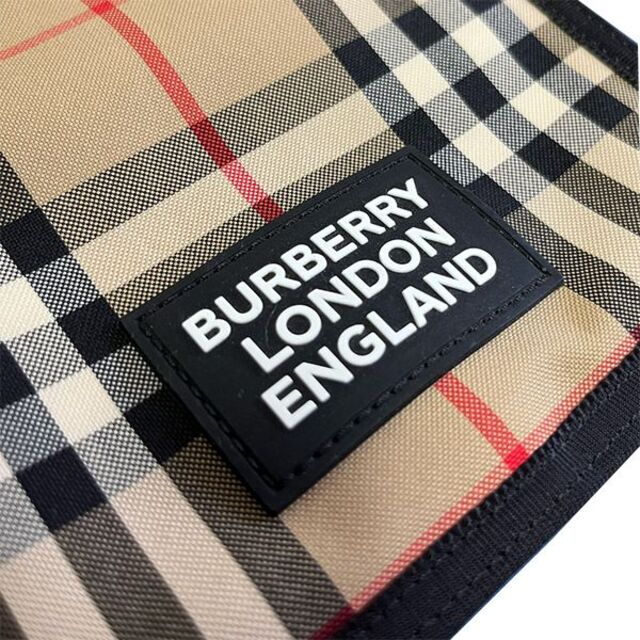 BURBERRY(バーバリー)の【新品】BURBERRY　ベージュ　チェック　ポーチ　ショルダー　バッグ メンズのバッグ(ショルダーバッグ)の商品写真