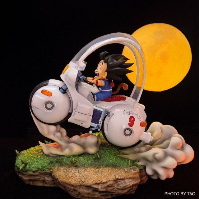 ドラゴンボール 孫悟空 バイク ガレージキット 塗装済み完成品 フィギュアポリレジンPUサイズ