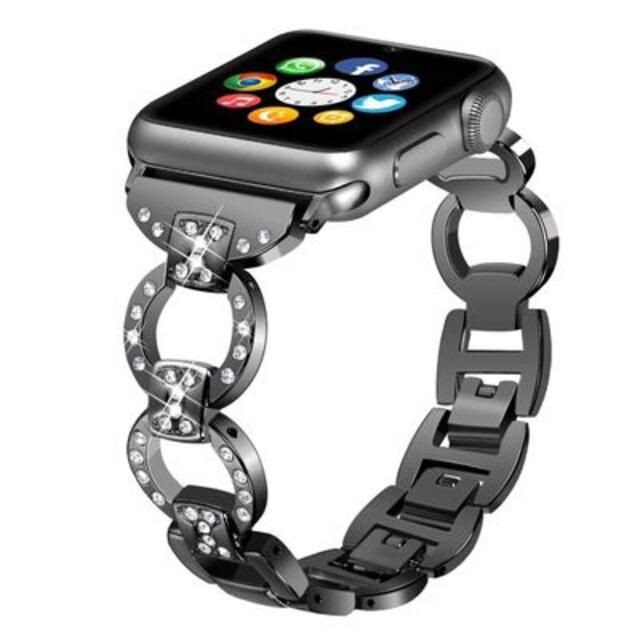 □Apple Watch バンド 交換ベルト ダイヤ メタル アップルウォッチ レディースのファッション小物(腕時計)の商品写真