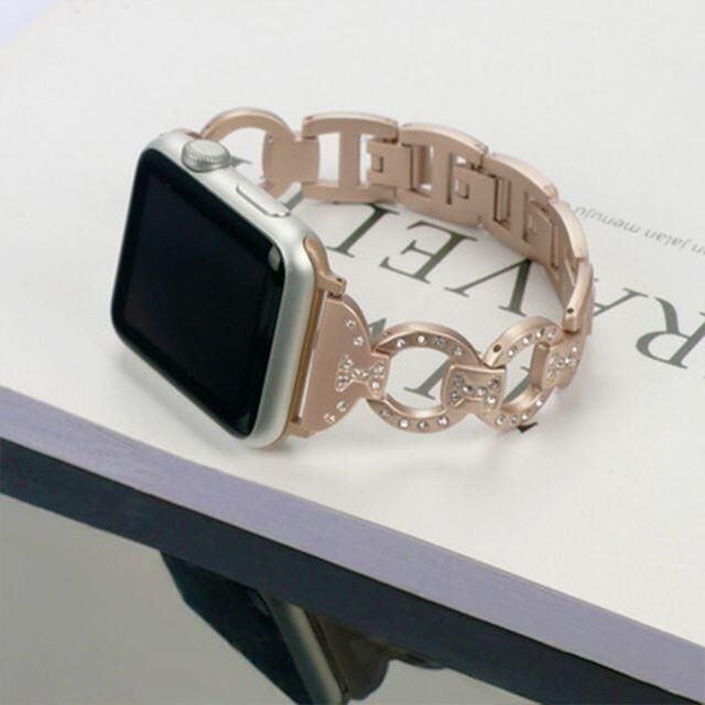 □Apple Watch バンド 交換ベルト ダイヤ メタル アップルウォッチ レディースのファッション小物(腕時計)の商品写真