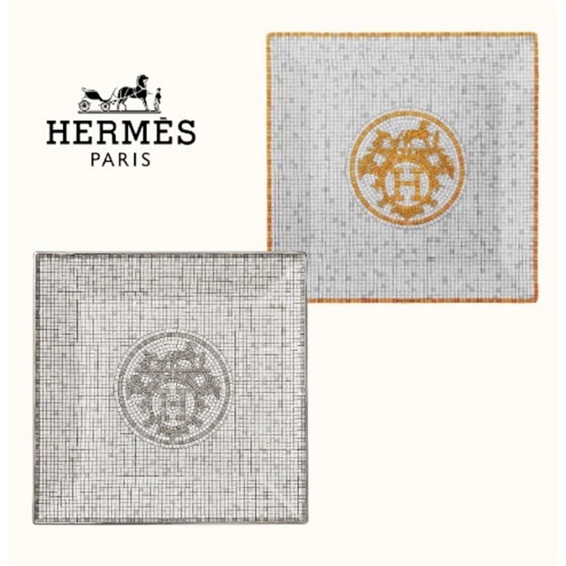 HERMES スクエアプレート　2枚セット