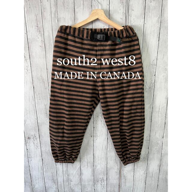 south2 west8ボーダースウェットパンツ！カナダ製！