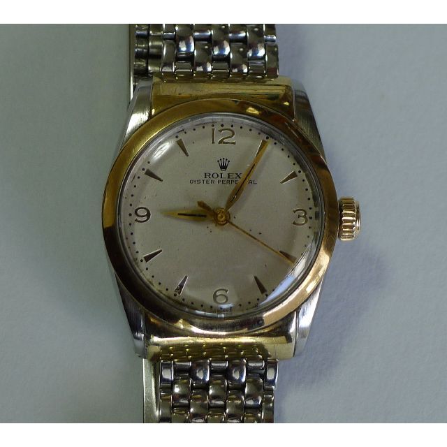 ROLEX(ロレックス)のロレックス・バブルバック・カバードＹＧ／ＳＳ自動巻メンズＵＳＡライスブレス付属 メンズの時計(腕時計(アナログ))の商品写真