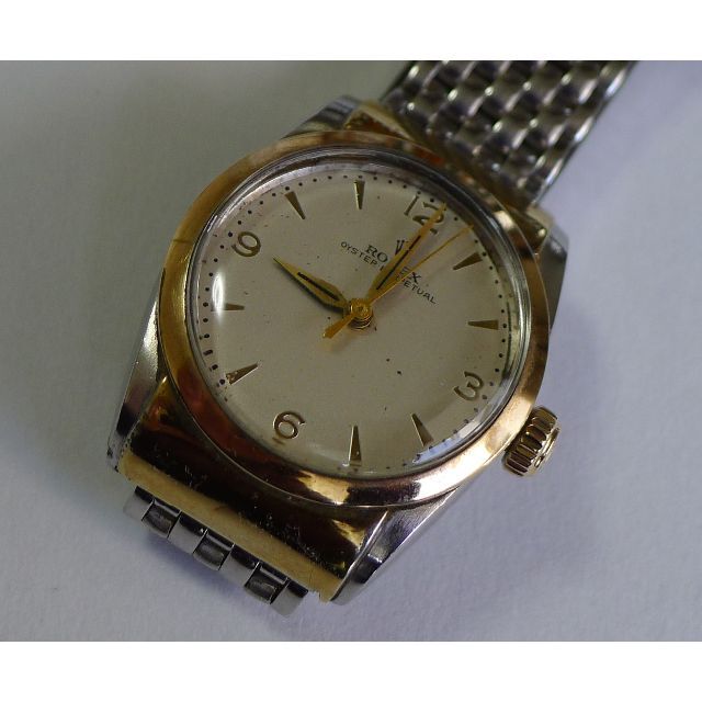 ROLEX(ロレックス)のロレックス・バブルバック・カバードＹＧ／ＳＳ自動巻メンズＵＳＡライスブレス付属 メンズの時計(腕時計(アナログ))の商品写真