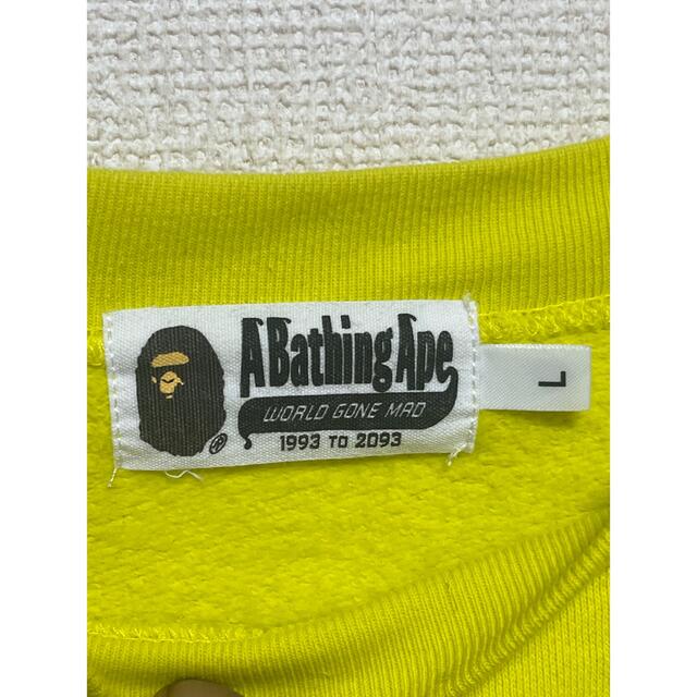 A BATHING APE(アベイシングエイプ)の【美品】Lサイズ　BAPE シャーク　スウェット トレーナ メンズのトップス(スウェット)の商品写真