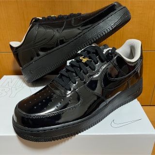 ナイキ(NIKE)のナイキ エアフォース1 ロー 07 エナメル　ブラック(スニーカー)