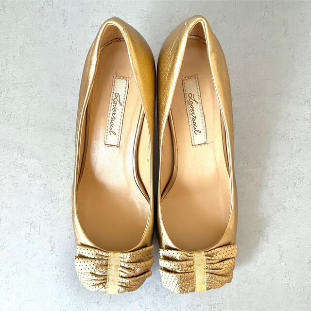 Lover soul ゴールド パンプス 22.5cm レディースの靴/シューズ(ハイヒール/パンプス)の商品写真