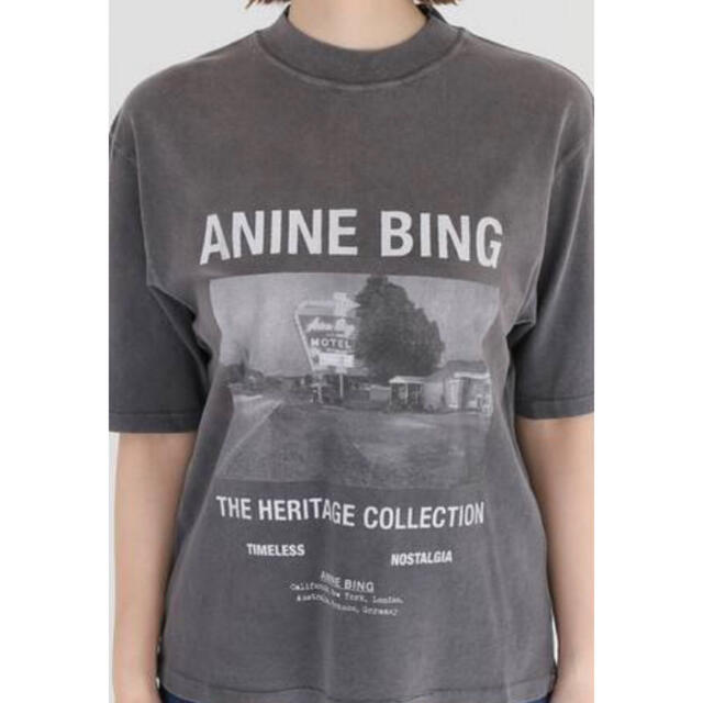 L'Appartement DEUXIEME CLASSE(アパルトモンドゥーズィエムクラス)のL'Appartement 【ANINE BING/アニービン】 T-SH レディースのトップス(Tシャツ(半袖/袖なし))の商品写真