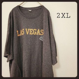 【ラスベガス】2XL グレー　Tシャツ(Tシャツ/カットソー(半袖/袖なし))