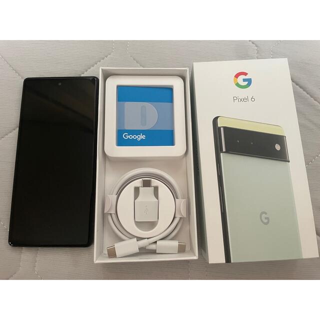 Google Pixel6 128GB SortaSeafoam SIMフリー - スマートフォン本体