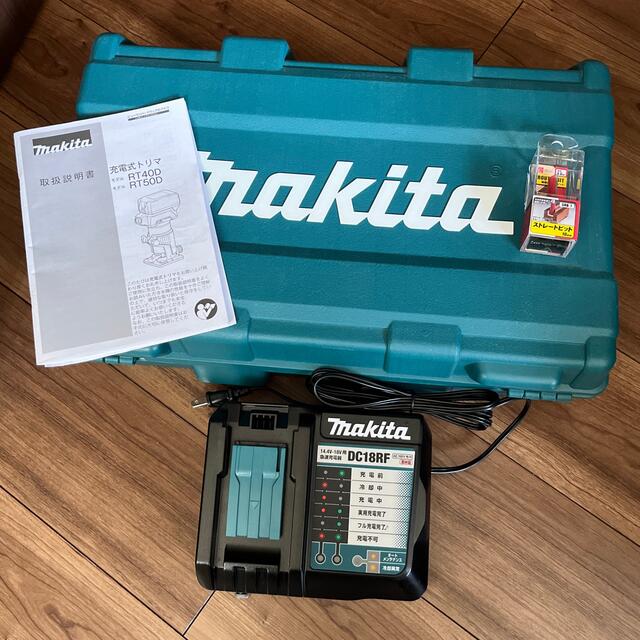 SALE／86%OFF】 マキタ Makita 充電式トリマ 18V6.0Ah バッテリ 充電器 ケース付 RT51DRG 青