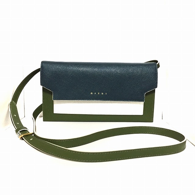 Marni(マルニ)のマルニ 財布 - カーキ×ブルーグリーン×白 レディースのファッション小物(財布)の商品写真